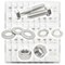 Boltsandnuts.Com Inch 18-8 Stainless Hex Cap Screws, Hex Nuts, Flat & Lock Washers - 573 PCS Assortment Kit #276 - alternate 1